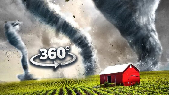 360° EXTREME TORNADO SIZE Comparison Natural Disaster VR 360 Video
