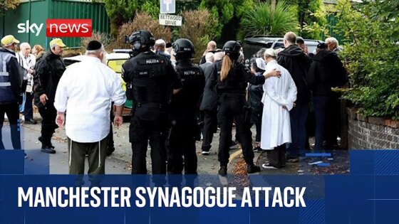 Emergency services at scene of Manchester synagogue attack