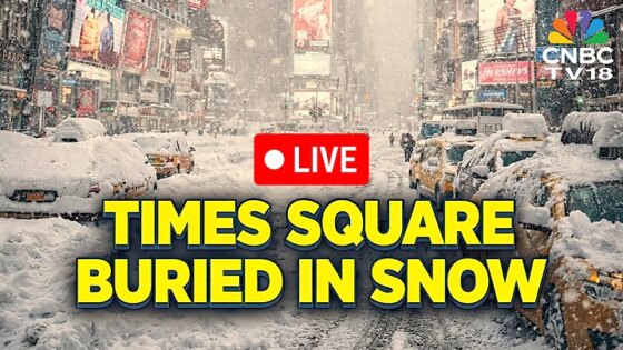 New York's Times Square Snow Storm LIVE Cam NYC Under Snow Emergency USA Weather News N18G