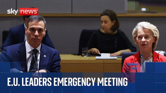 EU leaders arrive in Brussels for emergency meeting to discuss Davos