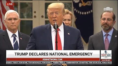 President Trump Declares National Emergency Over Coronavirus 3/13/20
